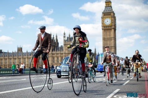 2015 英国"the tweed run"复古骑行